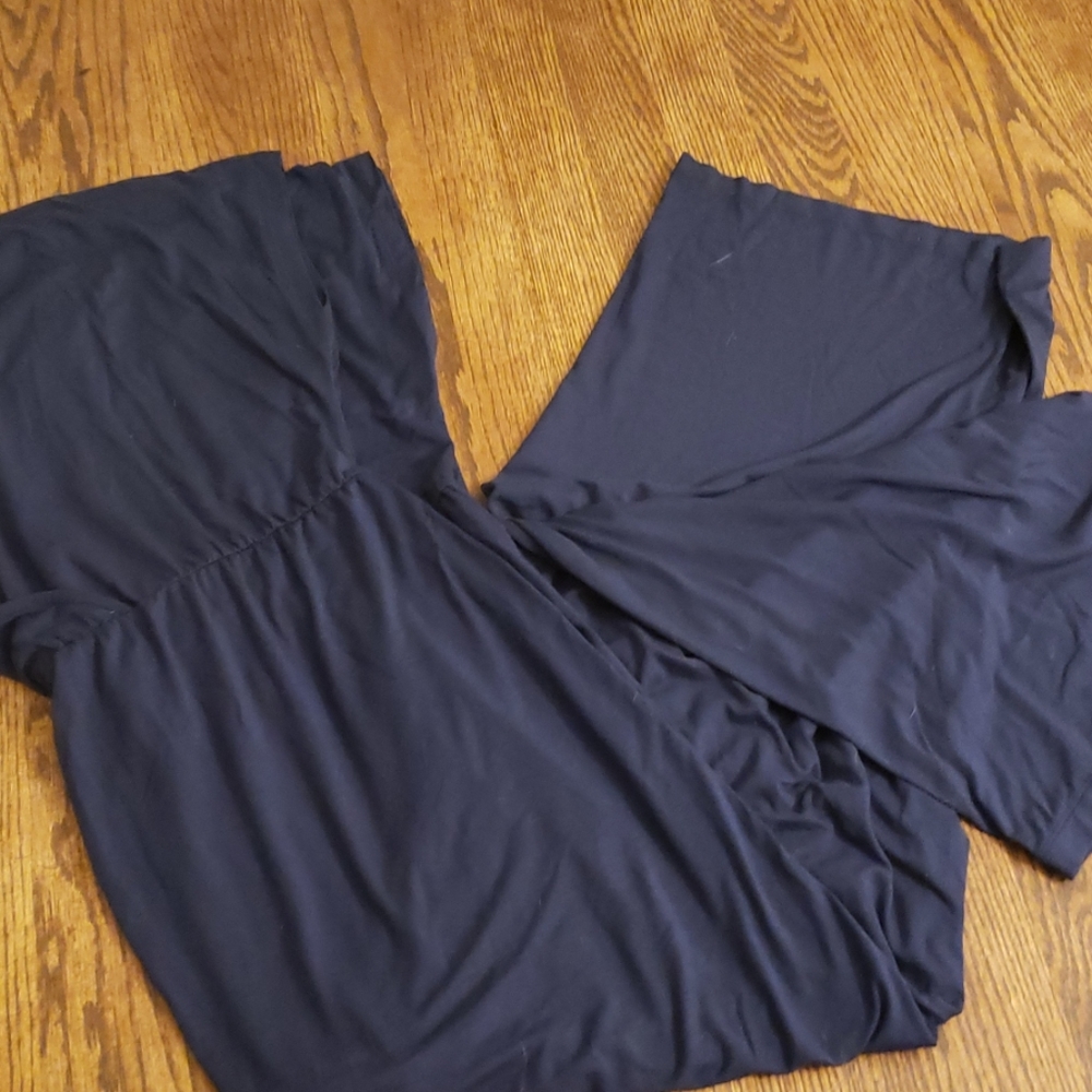 Navy Maternity Romper